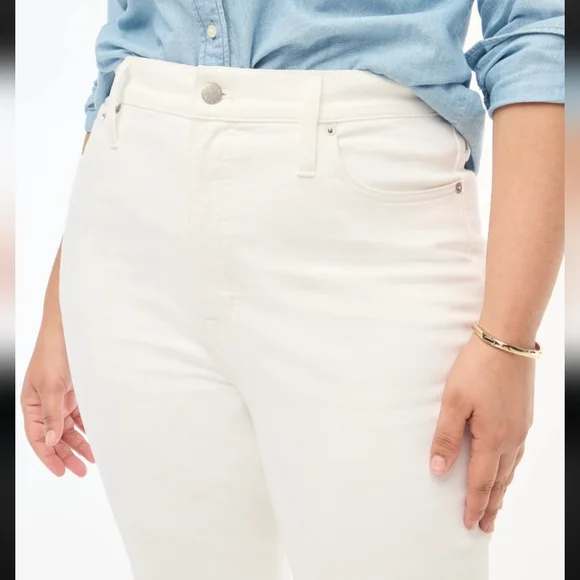 NEW J.CREW Flare Crop Ankle Jeans  Womens Stretch Mid-Rise  Sz 30 (8-10) - Picture 4 of 16